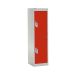 Spectrum School Locker - 2 Compartment - Tamarillo Red Doors - H.1235 W.300 D.300