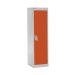 Spectrum School Locker - 1 Compartment - Tangelo Orange Doors - H.1235 W.380 D.380