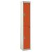 Spectrum Locker - 2 Compartment - Tangelo Orange Doors - H.1800 W.380 D.380