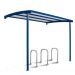 Wall Mounted Cycle Shelter Extension - 6 Bikes - Dark Blue