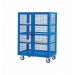 Boxwell Trolley With Doors - Dark Blue - Plywood Shelves - H.1355 W.900 D.600  