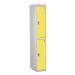 Secure Locker - Yellow Doors - H.1800 W.380 D.380 - 2 Compartment