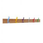  Wall Mounted Junior Coat Rails - 6 Hooks